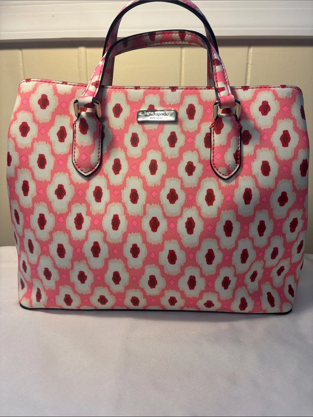 NWOT Kate Spade Laurel Way Evangelie Satchel - Ikat Posy PinK - Full Set!